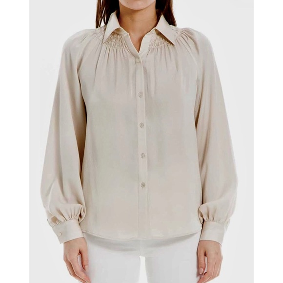 Max Studio Button Down Blouse - Picture 2 of 12
